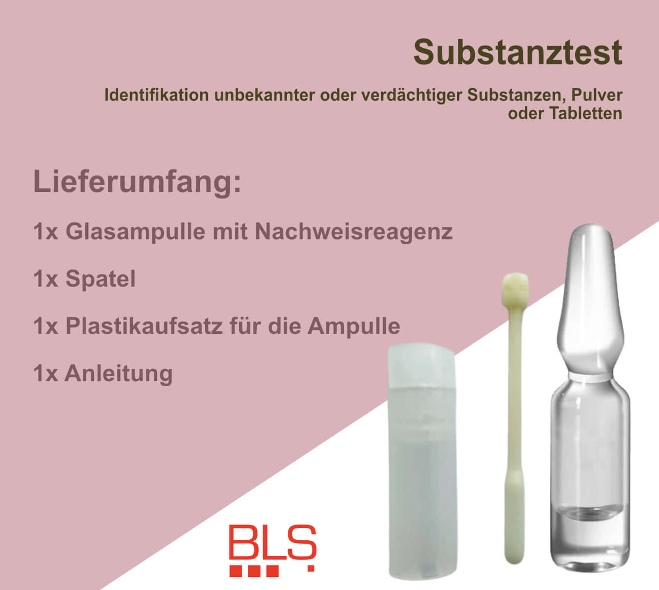 Substanztest - Identifikation unbekannter oder verdächtiger Substanzen, Pulver, Tabletten - Heimtest