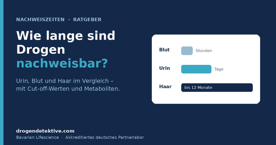Vergleich der Nachweiszeiten von Drogen in Blut, Urin und Haar – Stunden, Tage und bis zu zwölf Monate