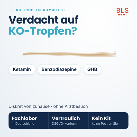 KO-Tropfen Kombitest – Ketamin, Benzodiazepine und GHB im Haar nachweisen