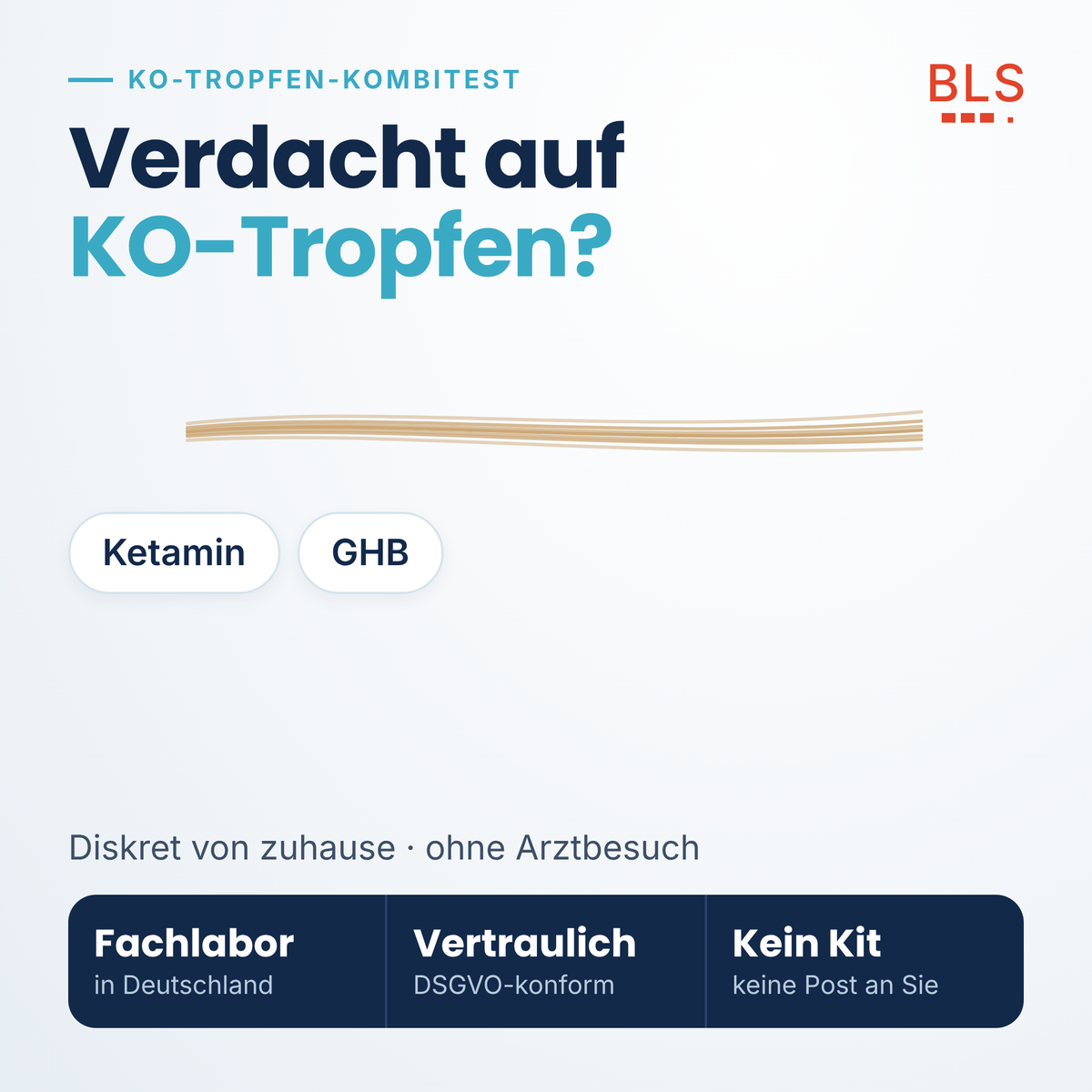 KO-Tropfen Kombitest – Ketamin und GHB im Haar nachweisen
