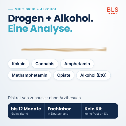 Haaranalyse Drogen und Alkohol – 5 Drogen und EtG in einer Analyse, bis 12 Monate rückwirkend