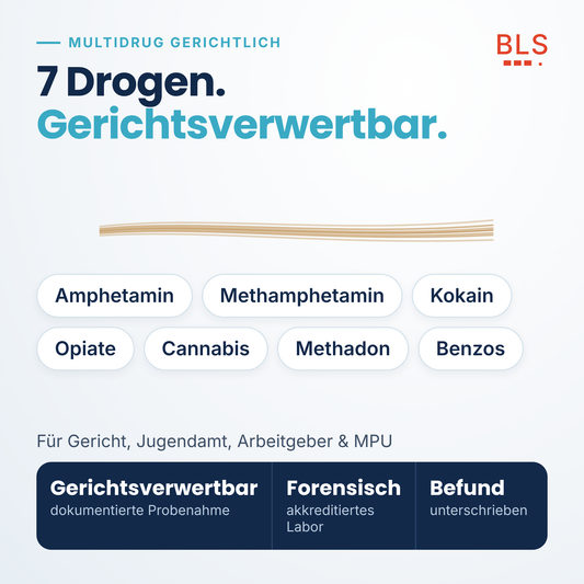 Multidrug Haaranalyse gerichtsverwertbar – 7 Drogenarten mit dokumentierter Probenahme nachweisen