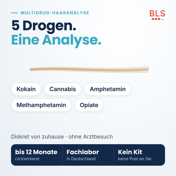 Multidrug Haaranalyse privat – 5 Drogen in einer Analyse, bis 12 Monate rückwirkend