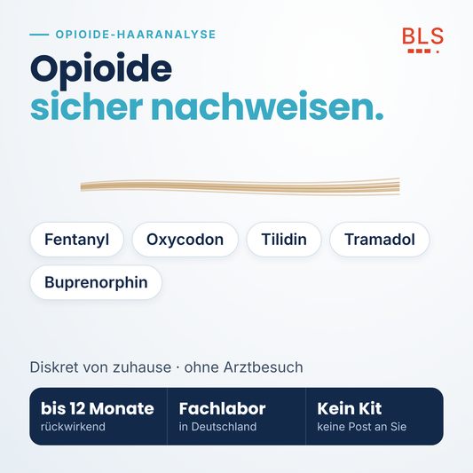 Opioide Haaranalyse privat – Fentanyl, Oxycodon, Tilidin und Tramadol bis 12 Monate rückwirkend nachweisen