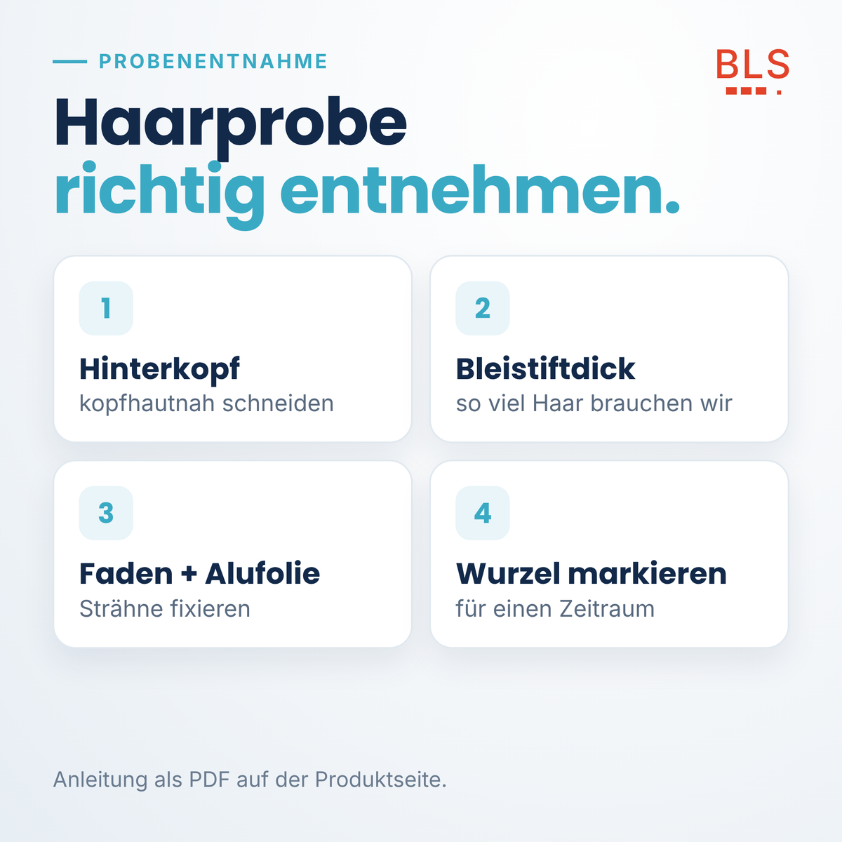 Haarprobe für KO-Tropfen Haaranalyse Ketamin + GHB richtig entnehmen – Anleitung