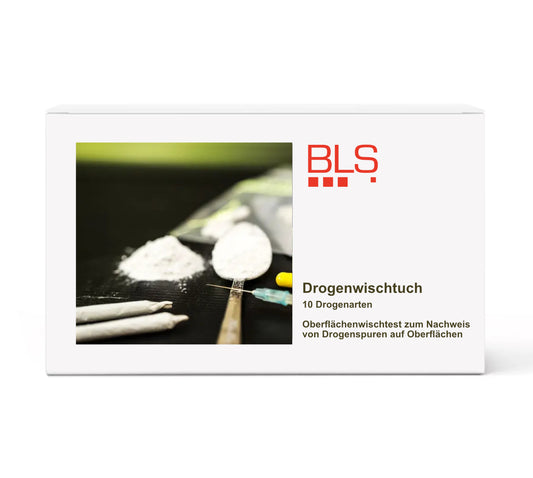 Drogenwischtuch - 10 Drogenarten - Heimtest für Oberflächen