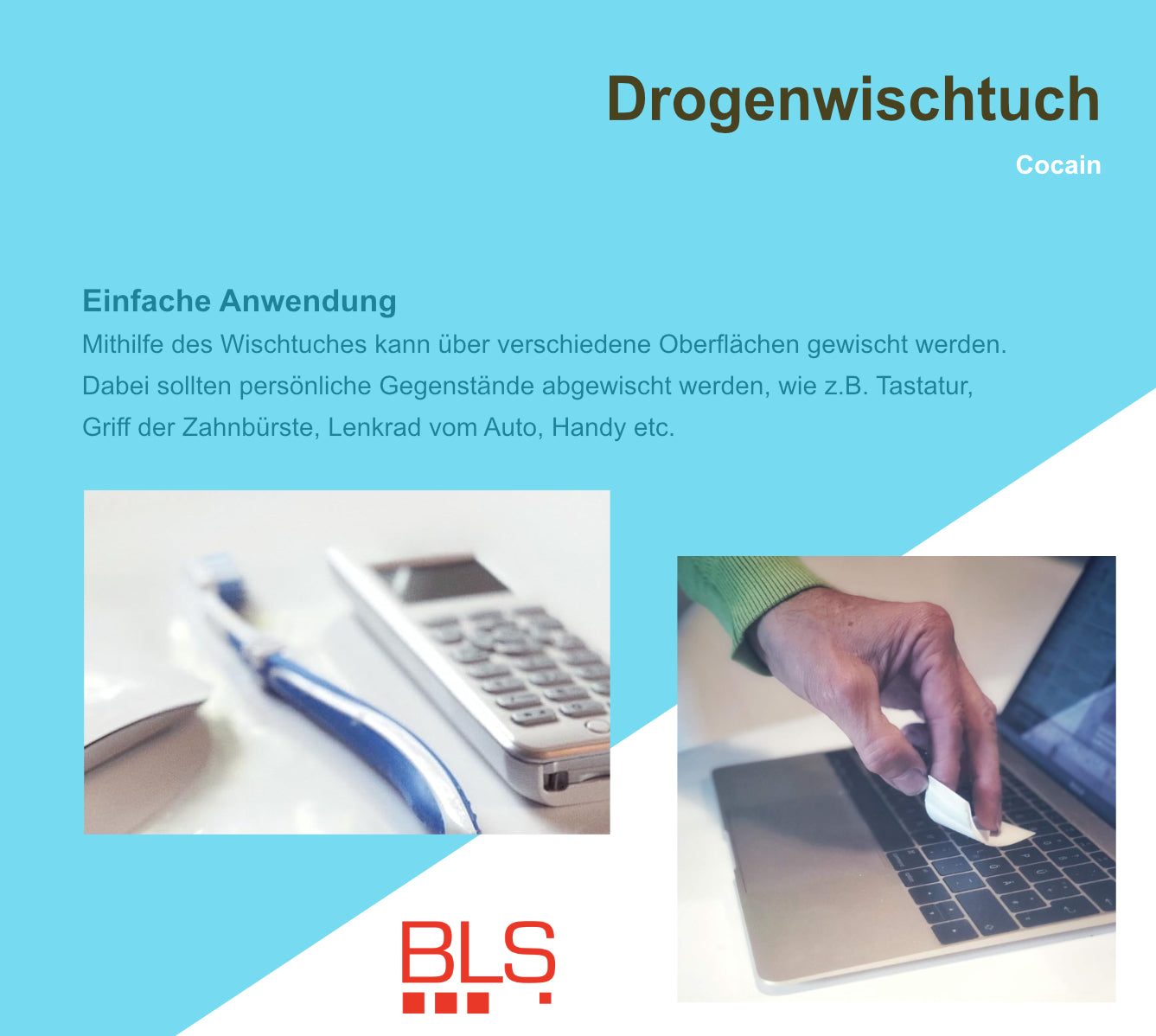 Drogenwischtuch - Cocain - Heimtest für Oberflächen