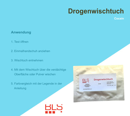 Drogenwischtuch - Cocain - Heimtest für Oberflächen