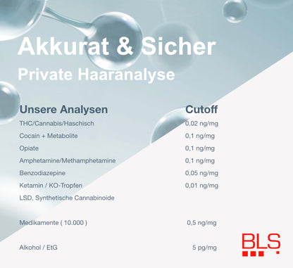 Amphetamin Haaranalyse - AMP Test für Privatpersonen