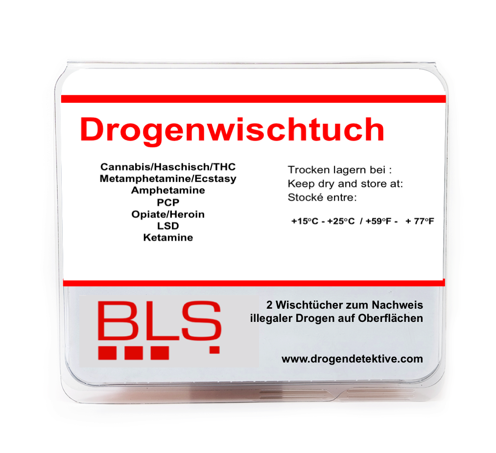 Drogenwischtuch 10 Drogenarten Oberflächentest